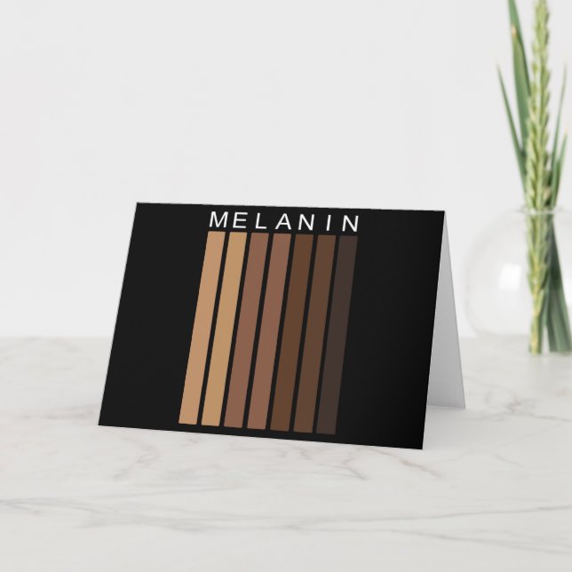 Cartão de Saudação Dobrado Melanin Shades (Frente)