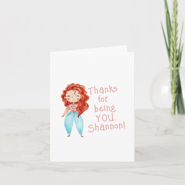 Cartão de Saudação Dobrado Obrigado Por Ser Você (Frente)