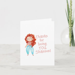 Cartão de Saudação Dobrado Obrigado Por Ser Você