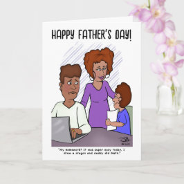 Cartão de saudação dobrado para trabalhos doméstic