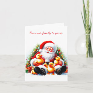 Cartão de Saudação Dobrado pela Família Pato Antig