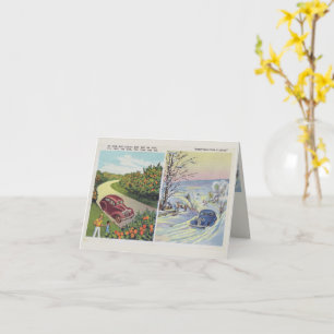 Cartão de Saudação Dobrado pela Funny Vintage Flór