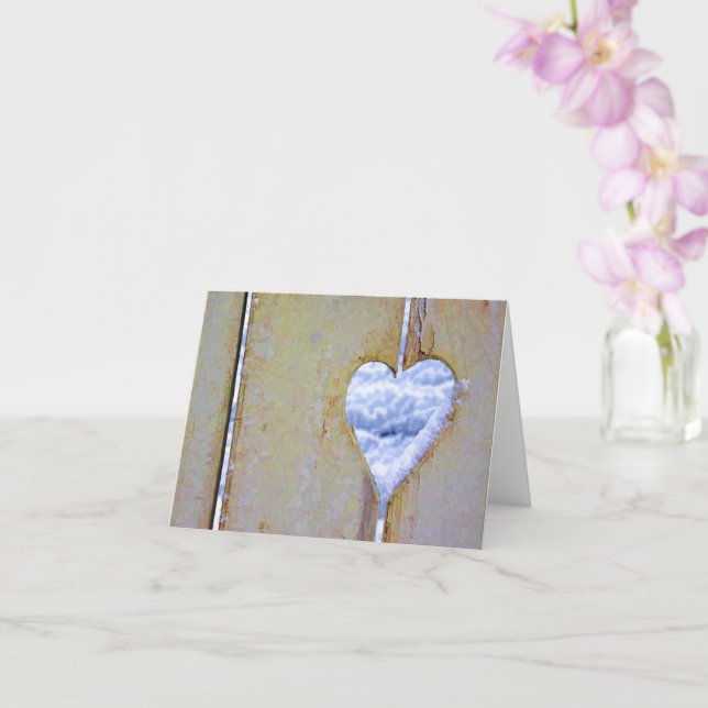 Cartão de Saudação Dobrado pelo Coração de Cerca (Orquídea)