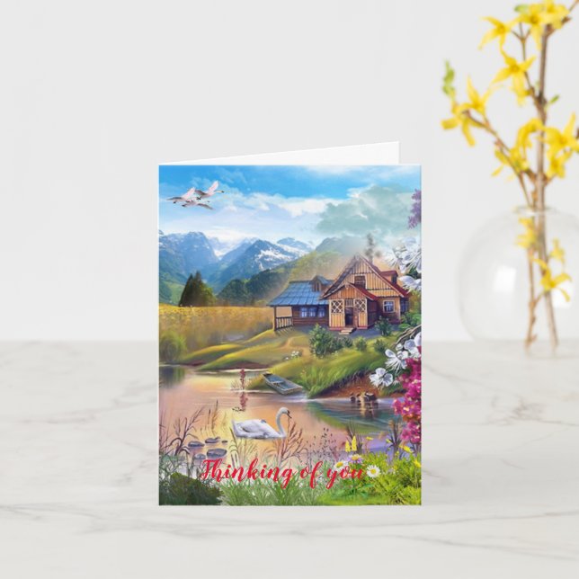 Cartão de saudação dobrado pelo dia de as mães (Flor Amarela)