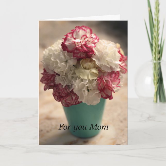 Cartão de saudação dobrado pelo dia de as mães (Frente)