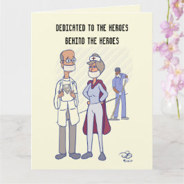 Cartão de saudação dobrado pelo herói