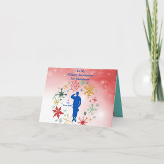 Cartão de Saudação Dobrado pelo Serviceman