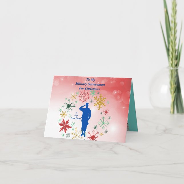 Cartão de Saudação Dobrado pelo Serviceman (Frente)