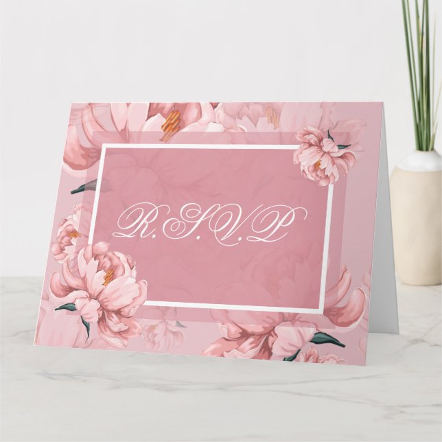 Cartão de Saudação Dobrado R.S.V.P (Frente)