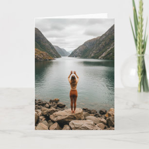 Cartão de saudação dobrado standard de 5" x 7"