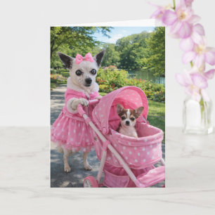 Cartão de Saudação Dobrável Amor de Cachorrinho