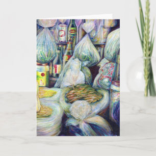 Cartão de Saudação dos Aromatizantes Secos de Sing