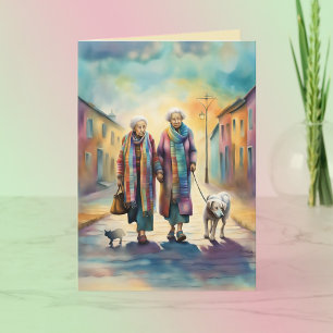 Cartão de Saudação dos Melhores Amigos Antigos