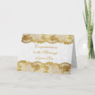 Cartão de Saudação dos Pais de Parabéns Noivas