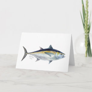 Cartão de saudação dos peixes do atum Blackfin