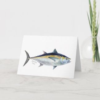 Cartão de saudação dos peixes do atum Blackfin