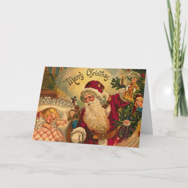 Cartão de Saudação dos Sonhos de Natal Vitorianos (Frente)