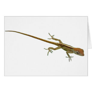 Cartão de Saudação Dourado Lizard