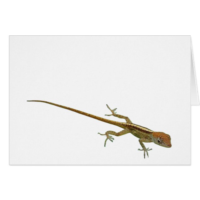 Cartão de Saudação Dourado Lizard (Frente Horizontal)