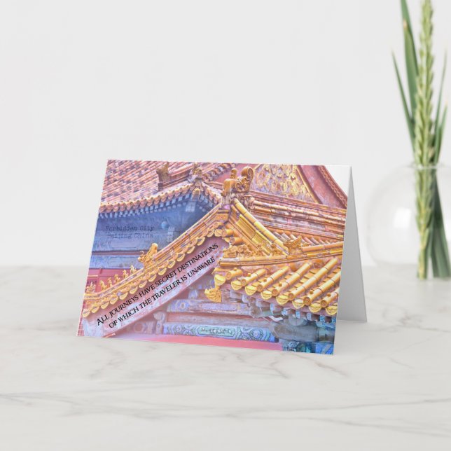 Cartão de saudação Dourado sobre DOURADO (Frente)