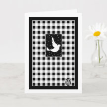 Cartão de saudação Dove On Snowy Sky