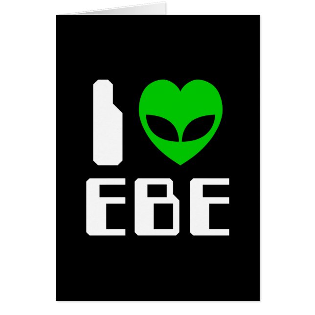 Cartão de Saudação EBE do Coração Alienígena (Frente)