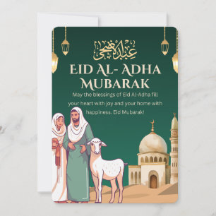 Cartão de Saudação Eid al-Adha Mubarak