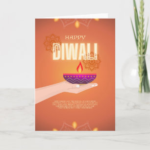 Cartão de Saudação Elegante Happy Diwali