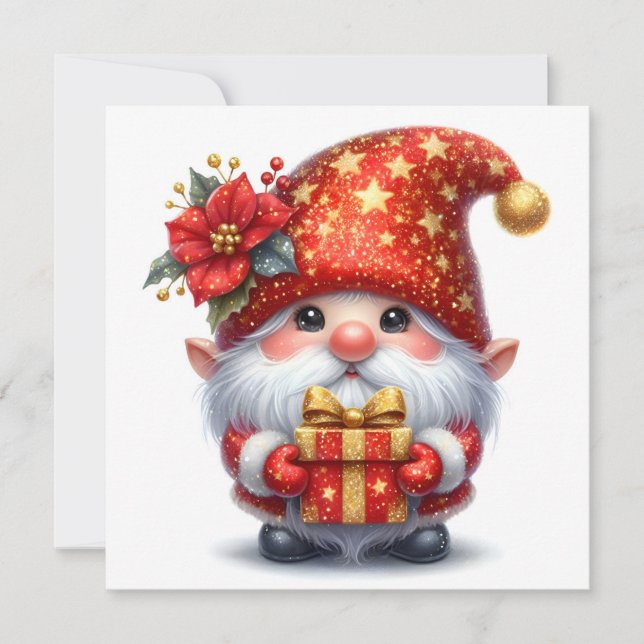Cartão de Saudação Elf de Natal (Frente)
