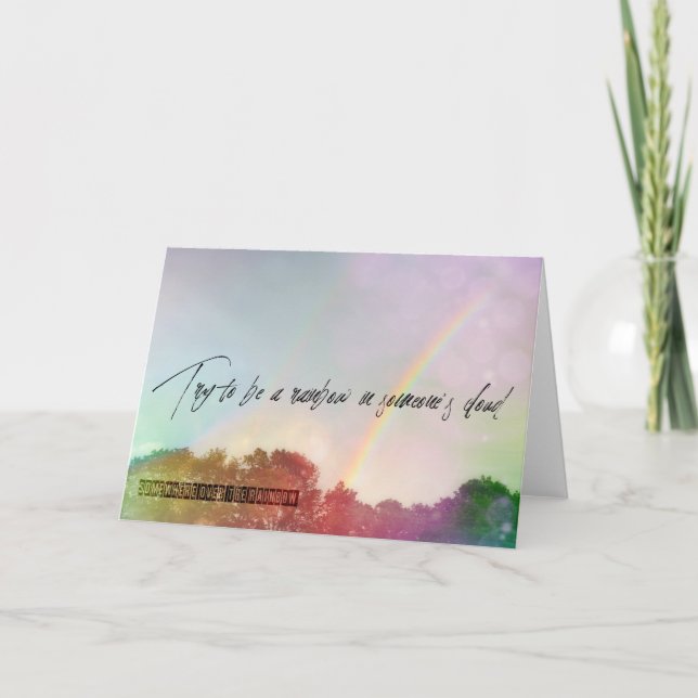 Cartão de Saudação em ALGUM LUGAR (Frente)