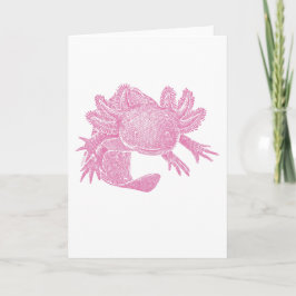 Cartão de Saudação em Branco de Axolote - ROSA