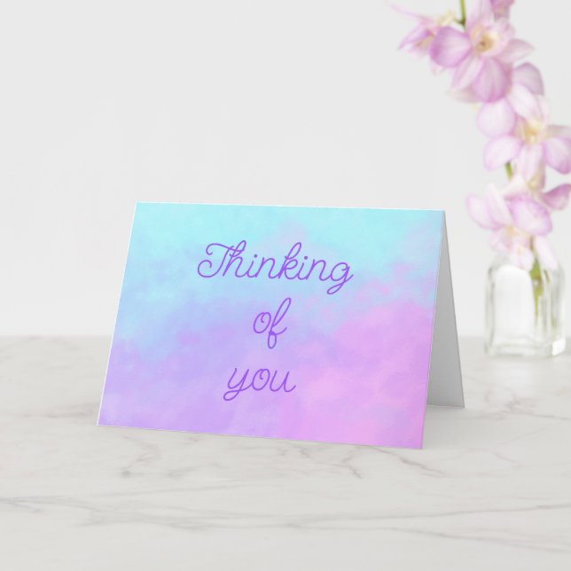 Cartão de Saudação em Branco Pensando em Você (Orquídea)
