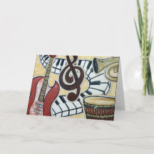 Cartão de saudação em sintonia