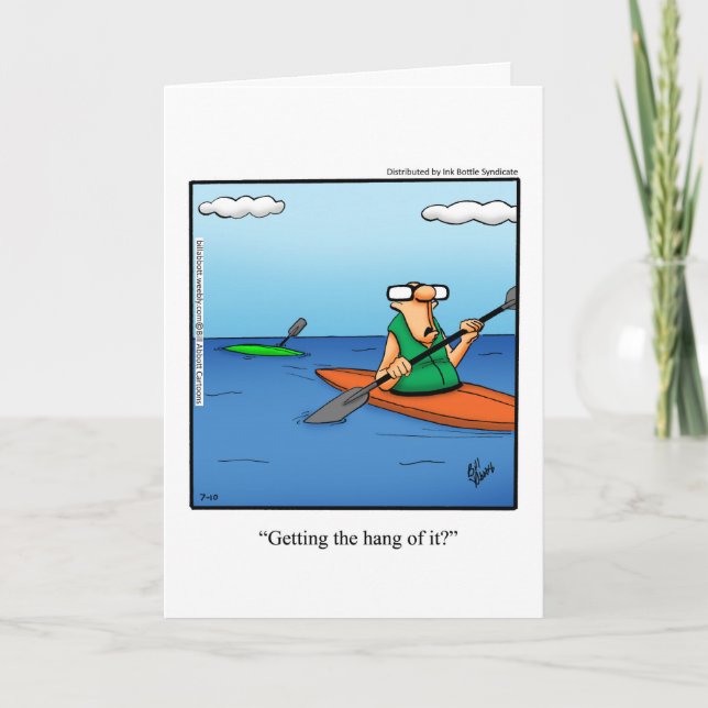 Cartão de Saudação Encorajador Engraçado (Frente)