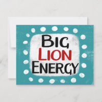 Cartão de Saudação Energética Big Lion