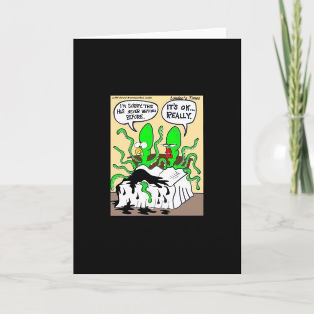 Cartão de Saudação Engraçado de Ejaculação Premâni (Frente)