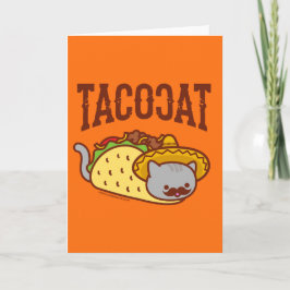 Cartão de Saudação Engraçado para Gatos - TACO CAT