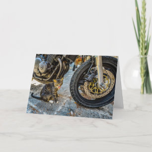 Cartão de saudação engraçado para motocicleta de g