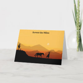 Cartão de Saudação Espanhol de Cavalo e Homem Silh