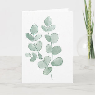 Cartão de Saudação Eucalyptus Leaf de vazio 5x7