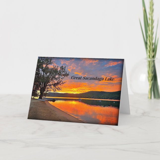 Cartão de Saudação - Excelente Sacandaga Lago Colo (Frente)