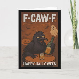 Cartão de saudação F-CAW-F Raven Halloween