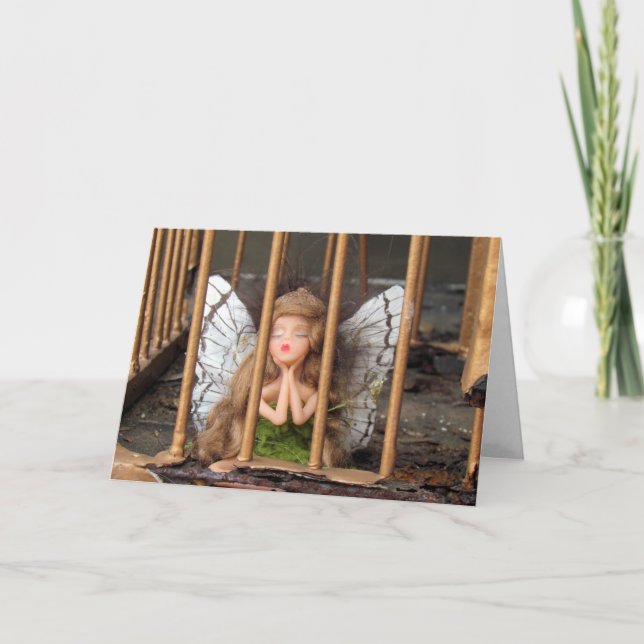 Cartão de Saudação Fada Capturado (Frente)