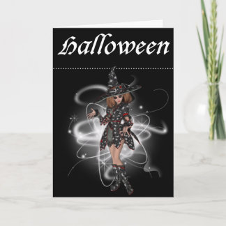 Cartão de Saudação Fantasy Witch 6 Halloween
