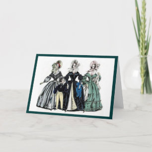 Cartão de Saudação Fashion para Mulheres Vitoriana