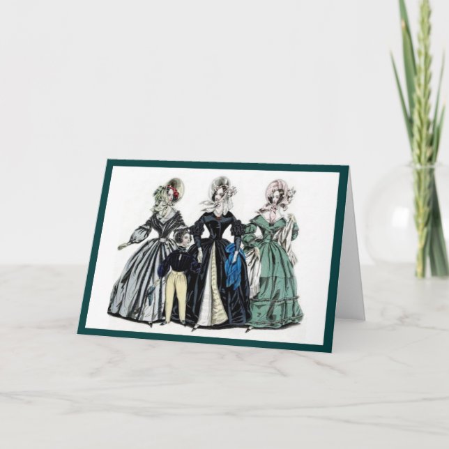 Cartão de Saudação Fashion para Mulheres Vitoriana (Frente)