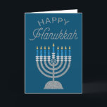 Cartão de Saudação Feliz de Hanukkah Glitter<br><div class="desc">Chanucá 2022 começará na noite do domingo,  18 de dezembro,  e terminará na noite da segunda-feira,  26 de dezembro</div>