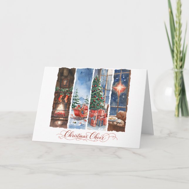 Cartão de Saudação Feliz de Natal (Frente)