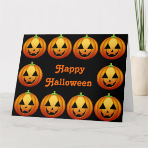 Cartão de Saudação Feliz Halloween Pumpkins