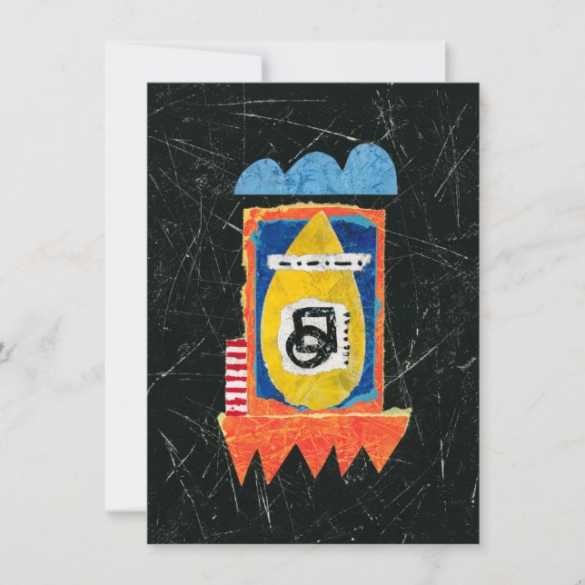 Cartão de Saudação Feliz para Choro - Abstrato Art (Frente)